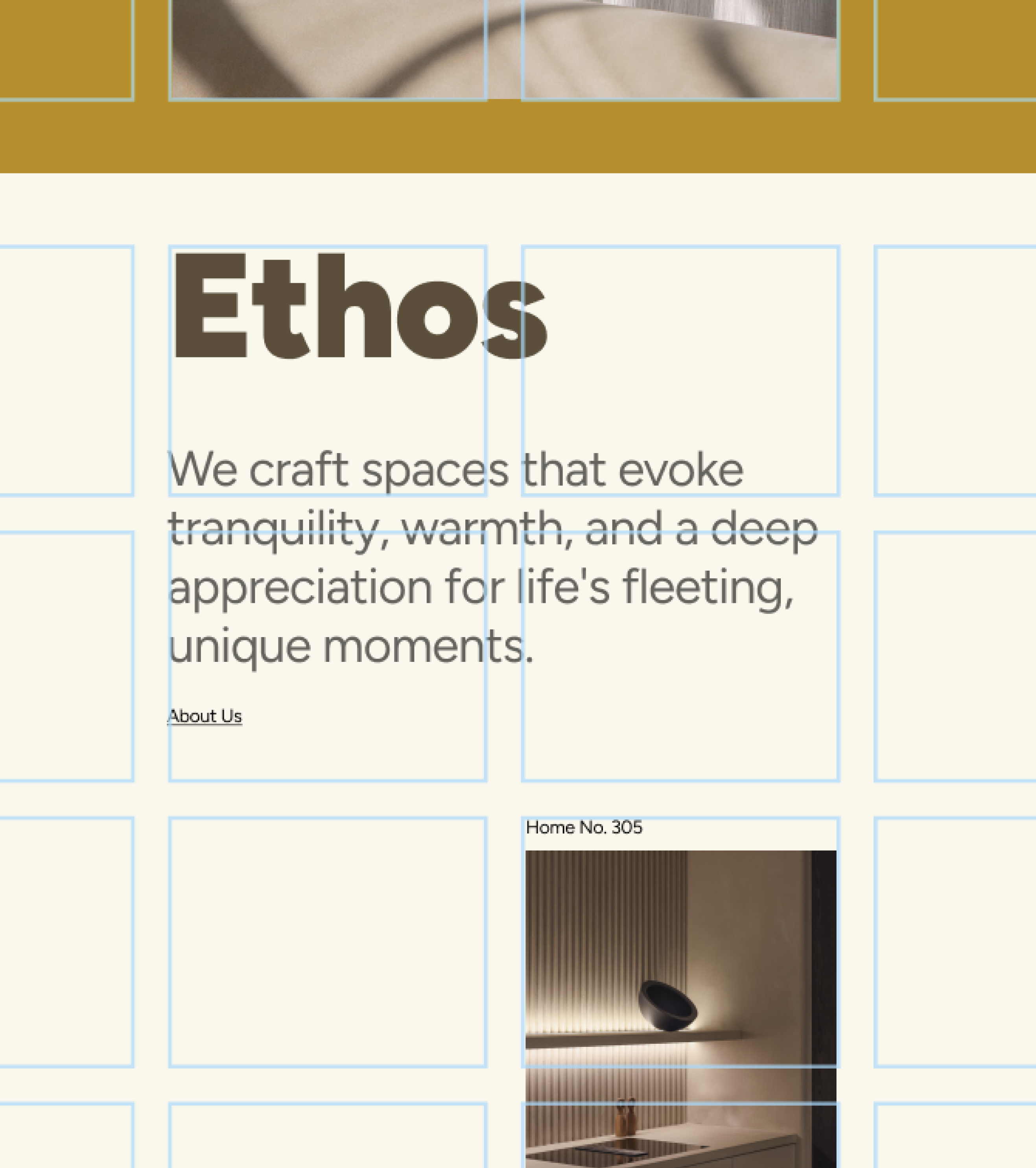 UI of text in a grid showing how the text stays within and adapts to the restraints of the grid. 